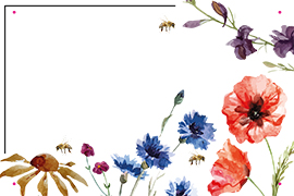 Schild zum Personalisieren Floral 03