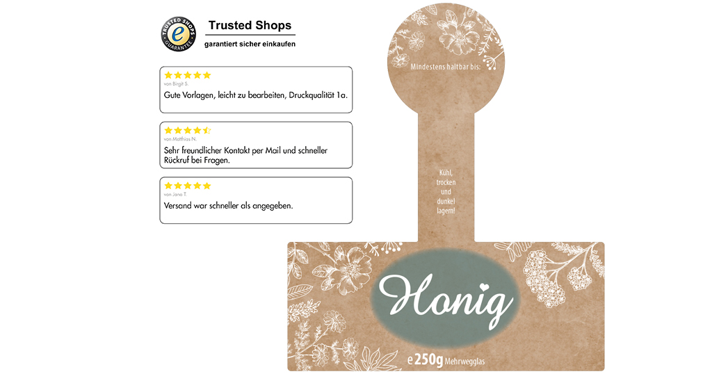 Honigetikett modern Nr.48 B 250g
