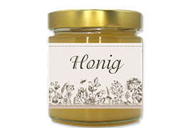 Honigetikett modern Nr.14 500g rechteckig 