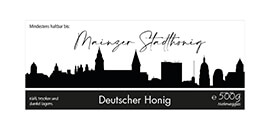 Design Stadthonig Mainz weißer Himmel 500g rechteckig