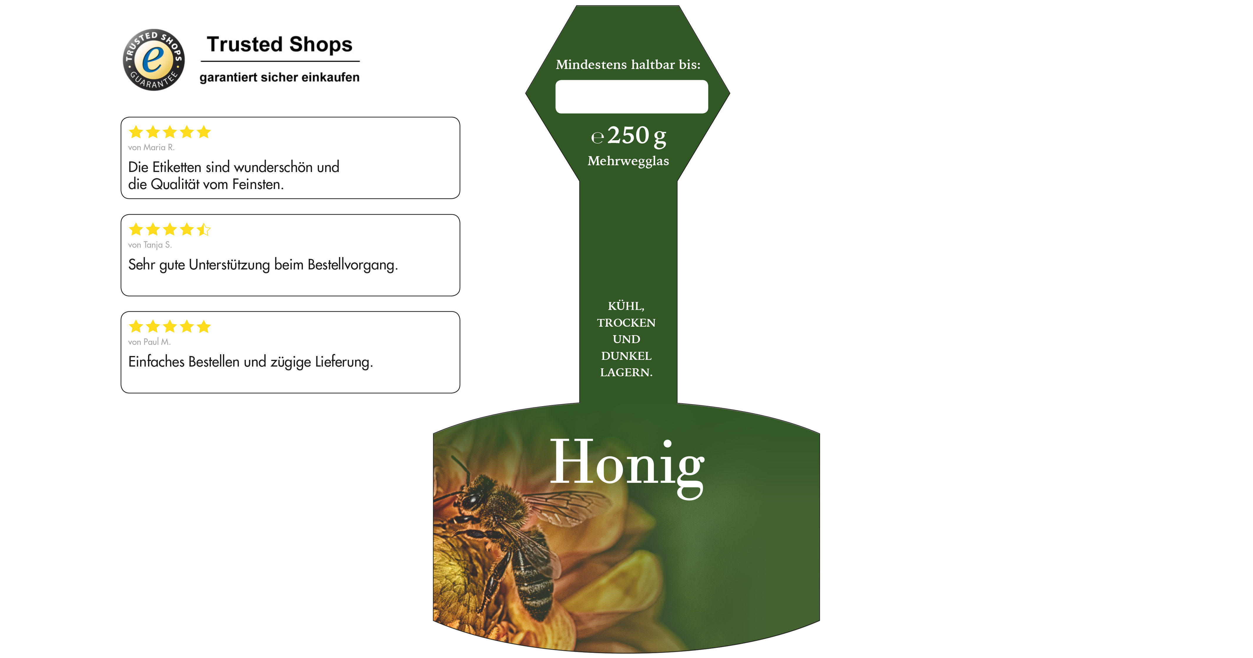 Honigetikett Natur Nr.23 C 250g