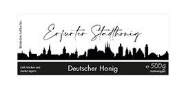 Design Stadthonig Erfurt weißer Himmel 500g rechteckig