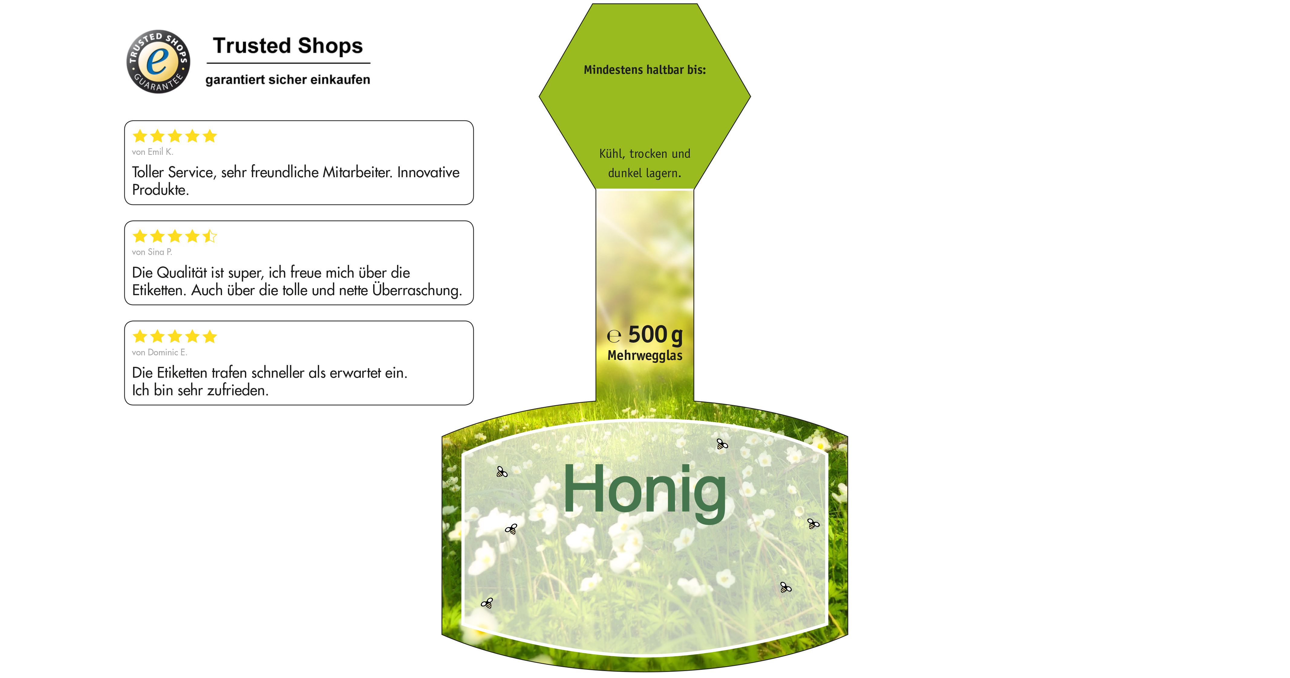 Honigetikett Natur Nr.24 C 500g