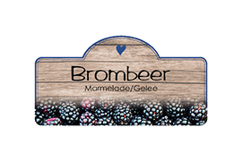 Design Holzstruktur Brombeere konturgestanzt