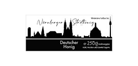 Design Stadthonig Nürnberg weißer Himmel 250g rechteckig