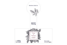 Design Hochzeitsetikett Nr.05 B 500g mit Gewährverschluss