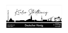 Design Stadthonig Kiel weißer Himmel 500g rechteckig