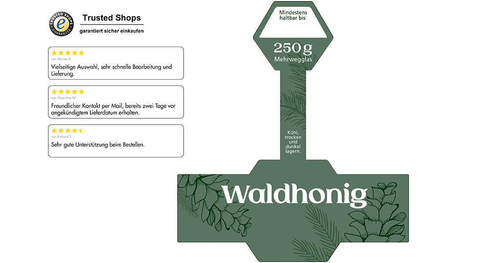 Honigetikett Waldhonig Nr.1 A 250g