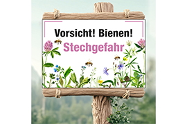Vorsicht! Bienen! Stechgefahr Floral 02