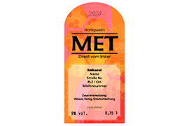 Design MET Flaschenetikett 07 konturgestanzt