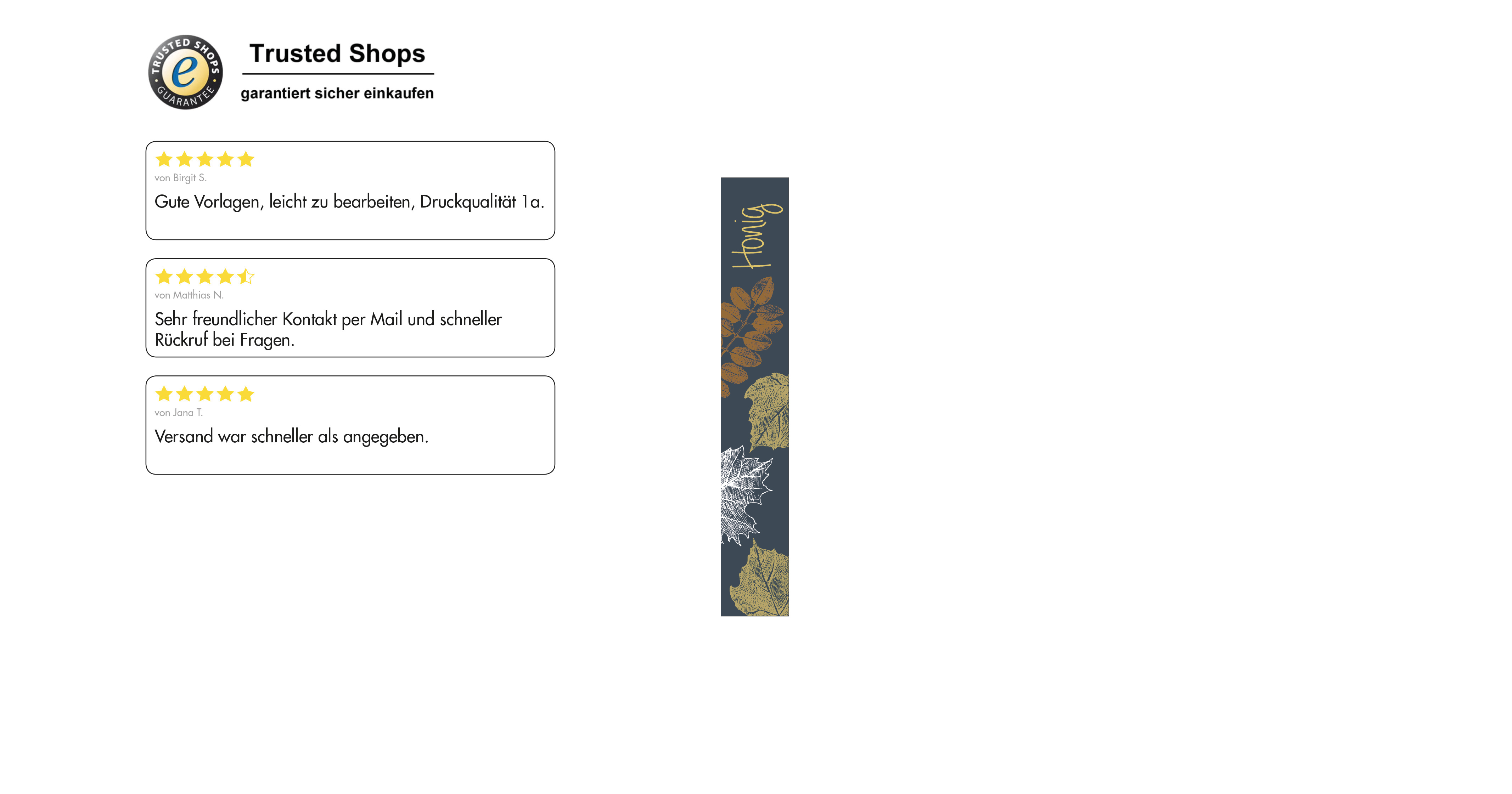 Siegelstreifen Waldhonig Nr.2 rechteckig