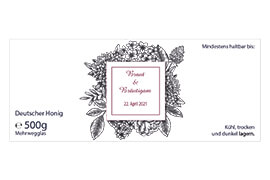 Design Hochzeitsetikett Nr.05 A 250g rechteckig 