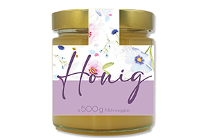 Honigetikett modern 500g mit Gewährverschluss - Nr. 55 B