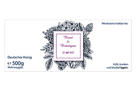 Design Hochzeitsetikett Nr.05 A 500g rechteckig 