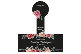 Design Hochzeitsetikett Nr.04 B 500g mit Gewährverschluss
