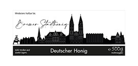 Design Stadthonig Bremen weißer Himmel 500g rechteckig