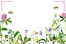 Schild zum Personalisieren Floral 02