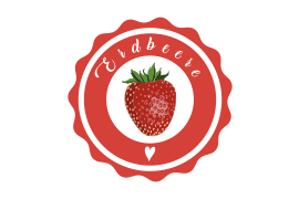 AMAZON - Marmeladenaufkleber Erdbeeren rund konturgestanzt 