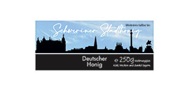 Design Stadthonig Schwerin blauer Himmel 250g rechteckig