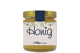 Honigetikett modern 250g mit Gewährverschluss - Nr. 43 B