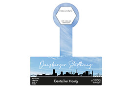 Design Stadthonig Duisburg blauer Himmel 500g mit Gewährverschluss 