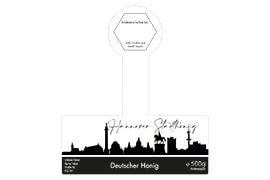 Design Stadthonig Hannover weißer Himmel 500g mit Gewährverschluss 