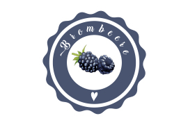 AMAZON - Marmeladenaufkleber Brombeere rund konturgestanzt 