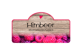 Design Holzstruktur Himbeere konturgestanzt