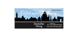 Design Stadthonig Potsdam blauer Himmel 250g rechteckig