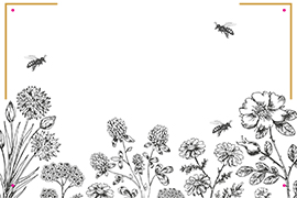 Schild zum Personalisieren Floral 01