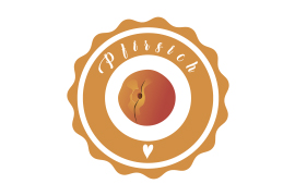 AMAZON - Marmeladenaufkleber Pfirsich rund konturgestanzt 